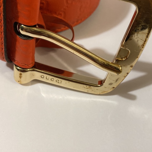 Orange Gucci Belt Authentic - Picture 2 of 6